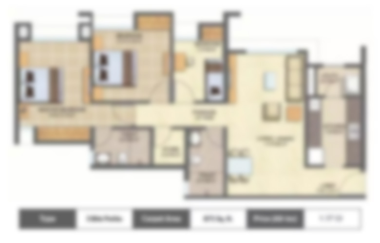 Puravankara Andheri West 3bhk floor plan